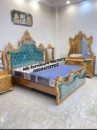 King Size Bed set / Double bed/poshish bed / bed dressing side tables 2