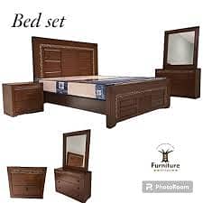 King Size Bed set / Double bed/poshish bed / bed dressing side tables 6