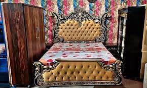 King Size Bed set / Double bed/poshish bed / bed dressing side tables 8