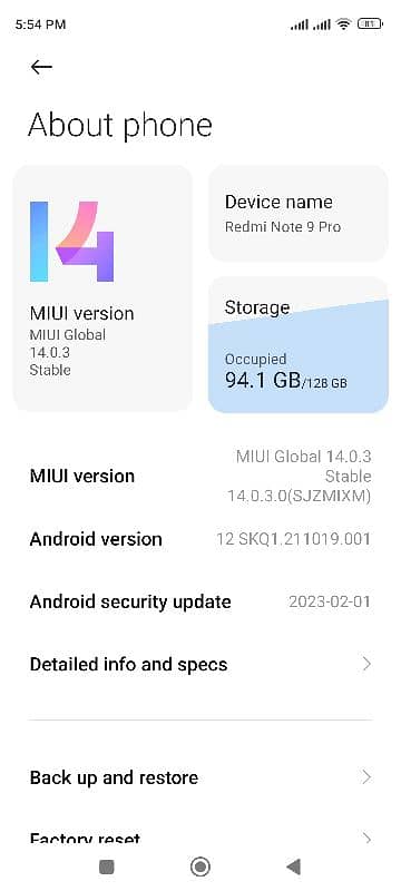 redmi note 9 pro 6.128 GB 7