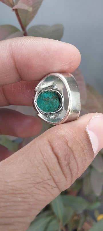 Natural Old Mine Irani Feroza Stone Ring 2