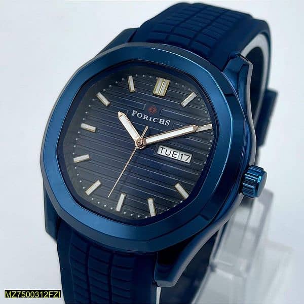 Men's stainless steel analogue watch shipping available 3