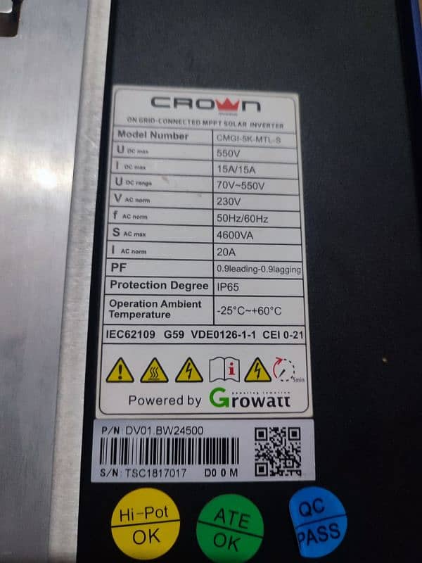 Crown Micro 5 kw Ongrid Solar Inverter 1