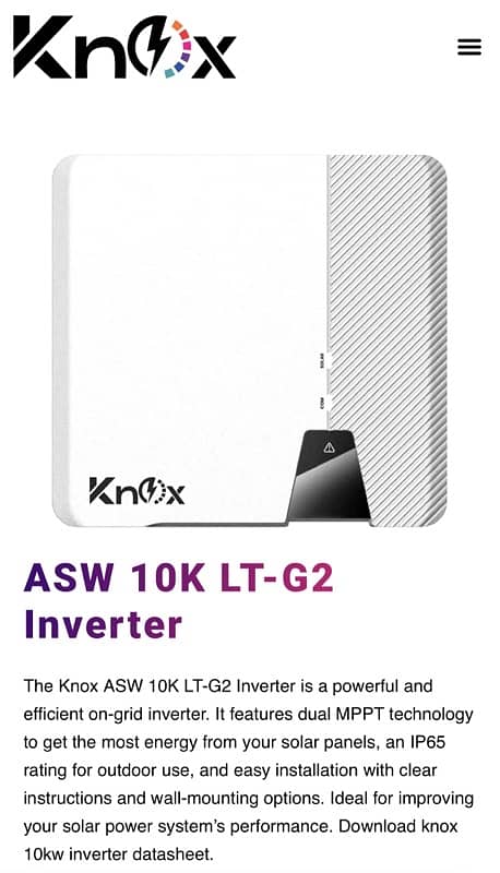 know 10kw Ongrid Inverter 1