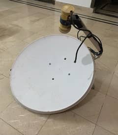 Satellite dish with 2 x receivers