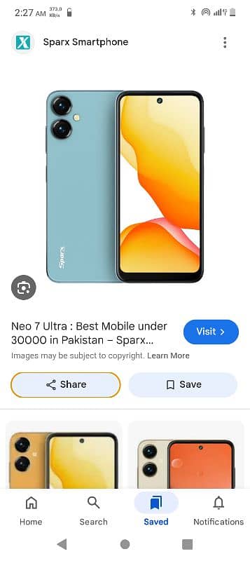 sparx neo 7plus 4gb ram 64gm mamury 1