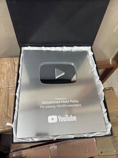 Youtube Play Buttons Arcylic Award