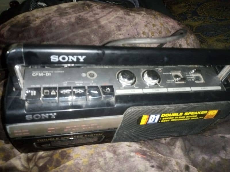 Radio Sony With Cassette player MW. SW Antique And Vintage item 1