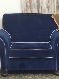 sofa set 5 seater only in 25k colour navy blue