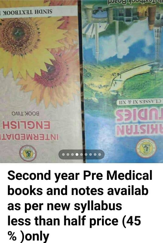 2nd year Pre Medical books and notes available as per new syllabus 1