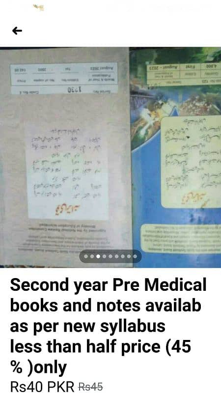 2nd year Pre Medical books and notes available as per new syllabus 2