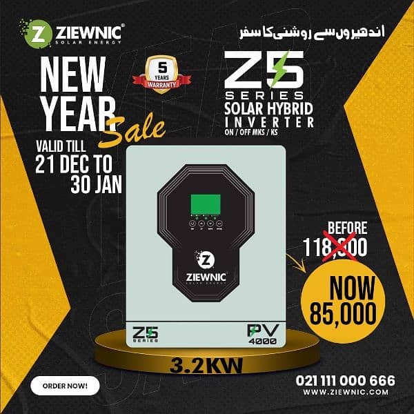 Solar Inverter , Ziewnic Z4 1.6kw Hybrid , Best Price In Karachi. 3