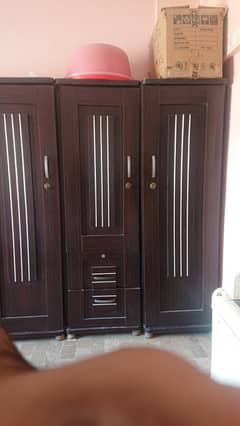 Three Door Wooden Almari