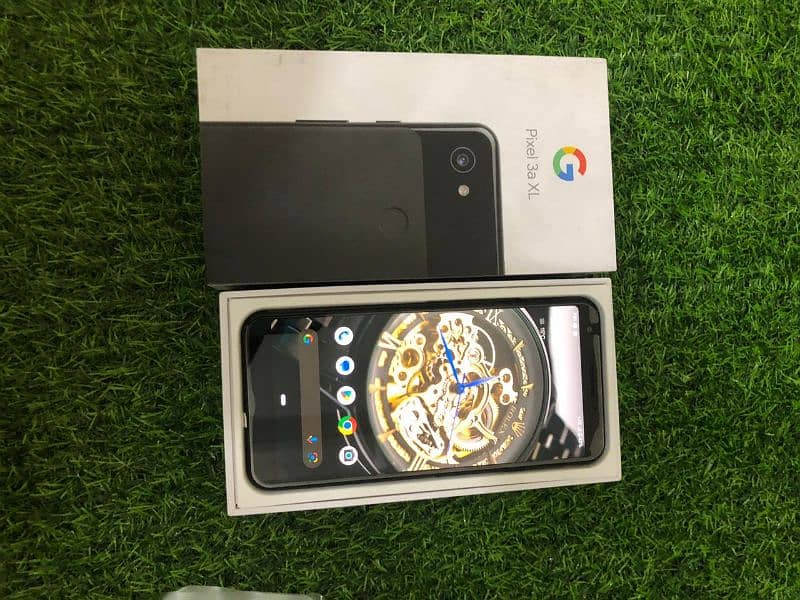 Google pixel 3a xl with box with charger and All acceceries 6