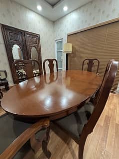 6 seater extentable dinning table set