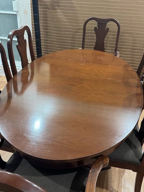 6 seater extentable dinning table set 2