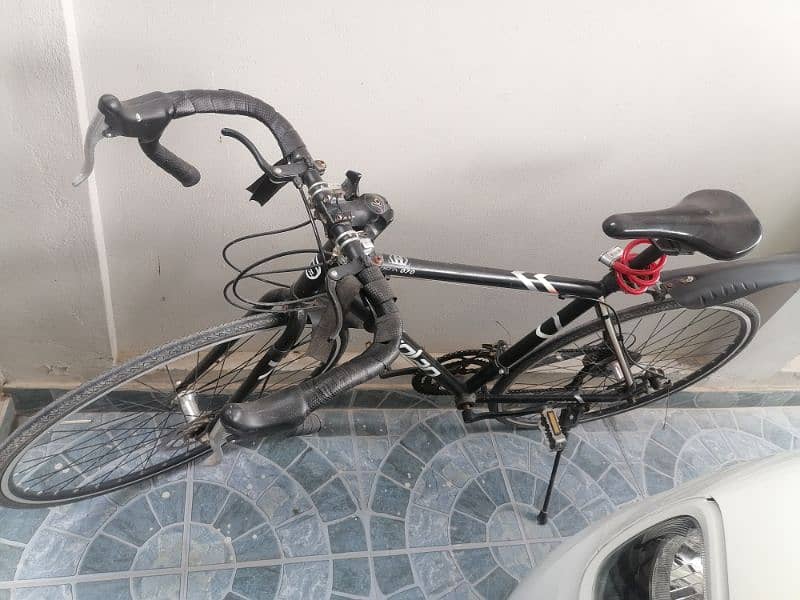 Black Colour aluminium Road Bicycle 0