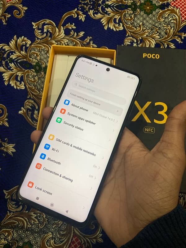 Exchange Poco X3 NFC , 8/128 , With original Box Duel sim PTA 0