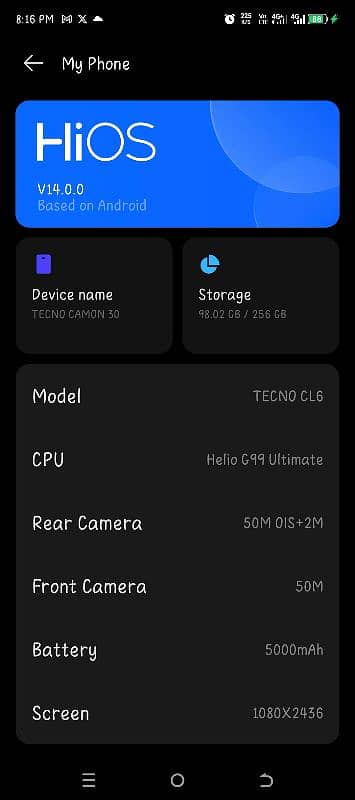 Tecno camon 30 12+12GB 256Gb 4