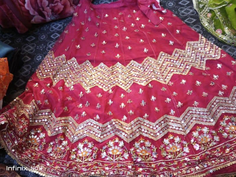 mirror work lehnga with duptta nd shirt. . one maksy with 2