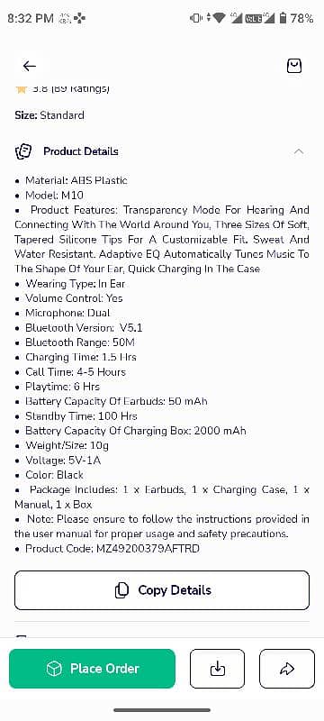 M10 premium Bluetooth airbuds 2