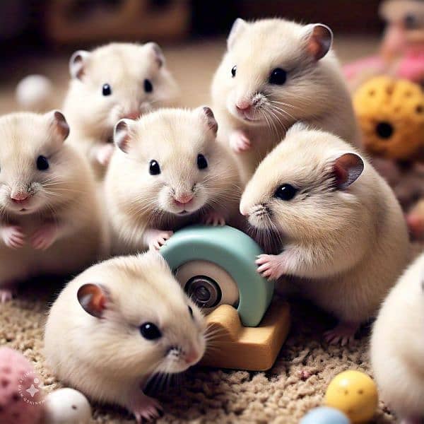 For sale syrian & russian babies & adult hamsters is available. . 5