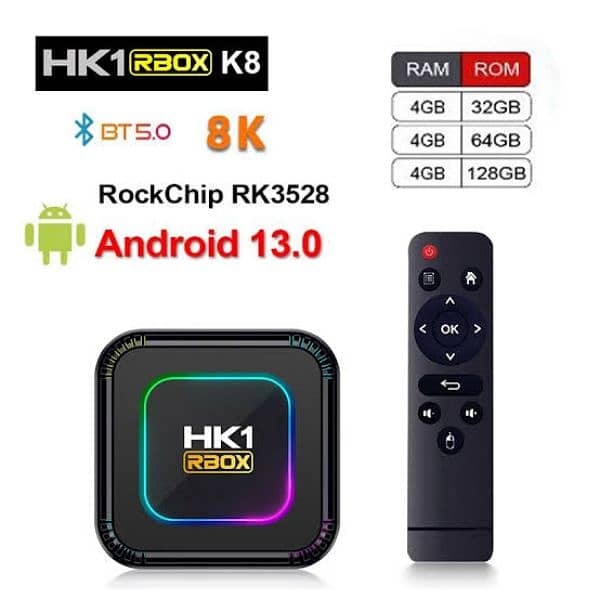 HK1 RBOX 4gb 64gb Android 13 TV Box RK3528 2.4G 5G WiFi 0