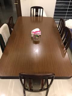 6 chairs dining table for sale