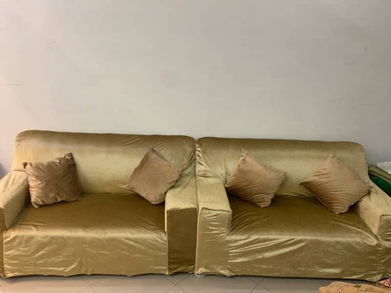 7 seater new poshish velvet sofa with new cover velvet 1