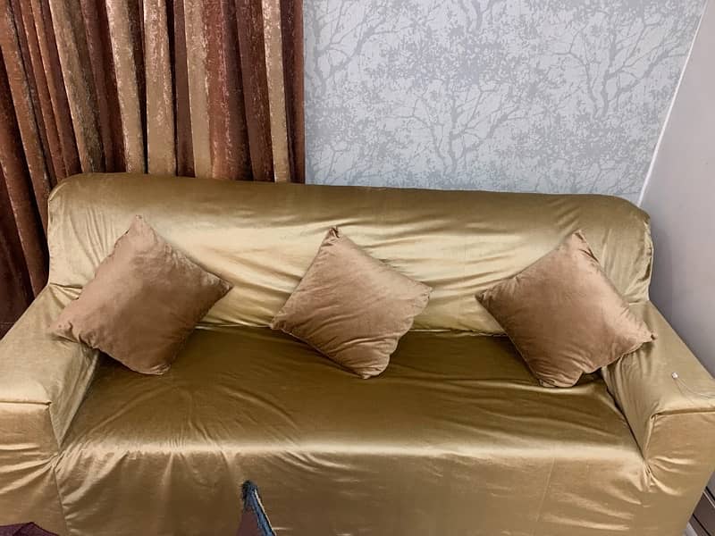 7 seater new poshish velvet sofa with new cover velvet 2