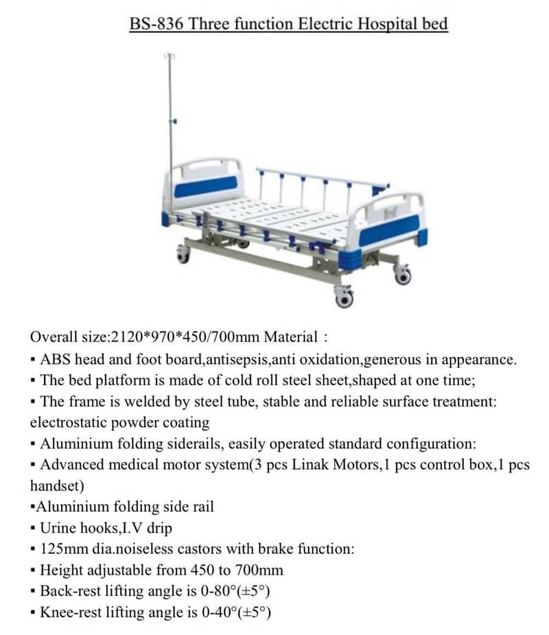 Patient Bed in pakistan/Electric bed /Patient bed / ICU & Hospital Bed 1