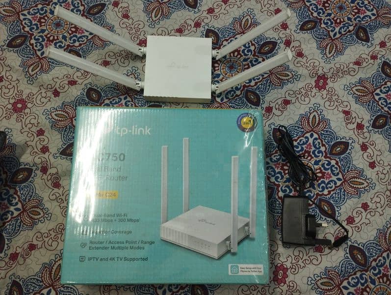 TP LINK AC750 ARCHER C24 Dual Band WiFi Router 0