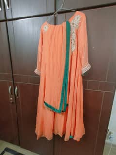 frock wd long length shafoon dress xl size in good condition