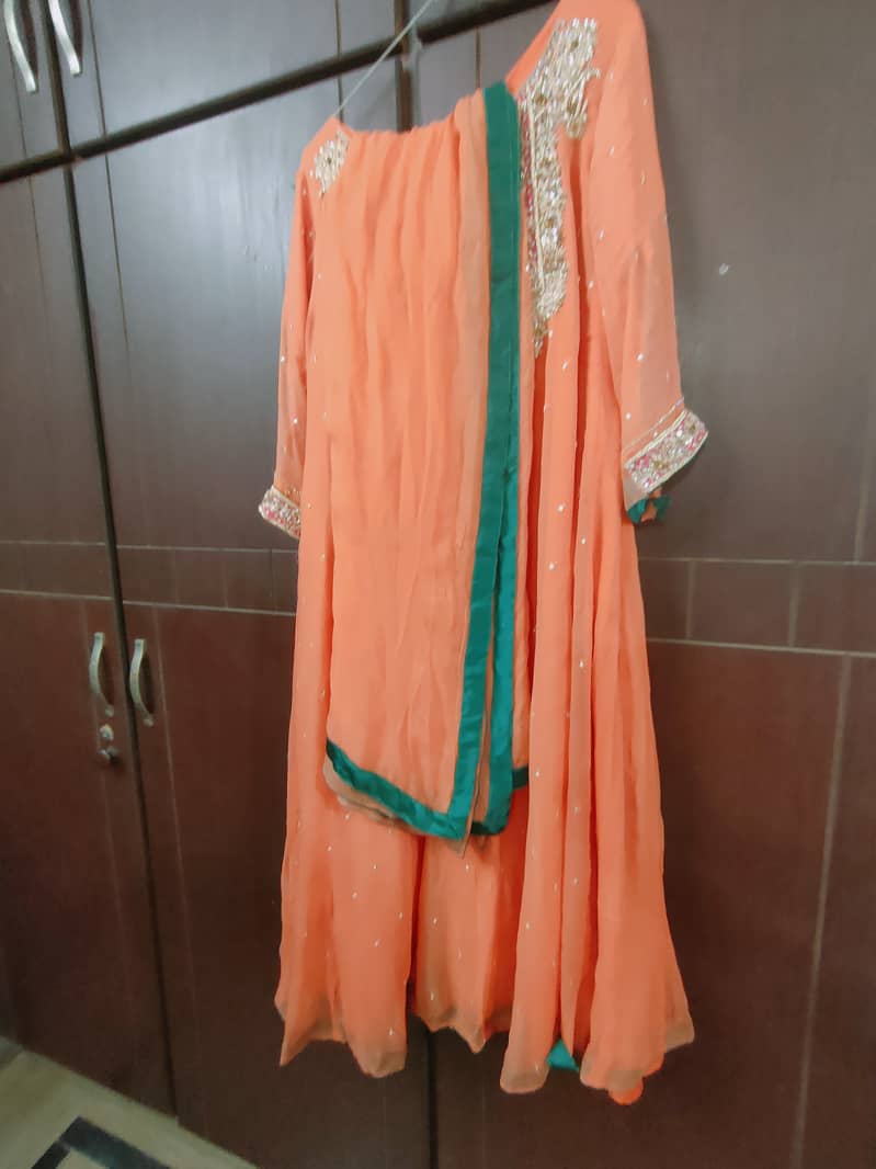 frock wd long length shafoon dress xl size in good condition 1