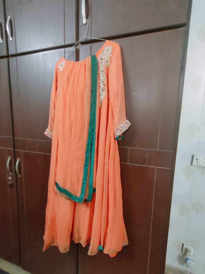 frock wd long length shafoon dress xl size in good condition 2