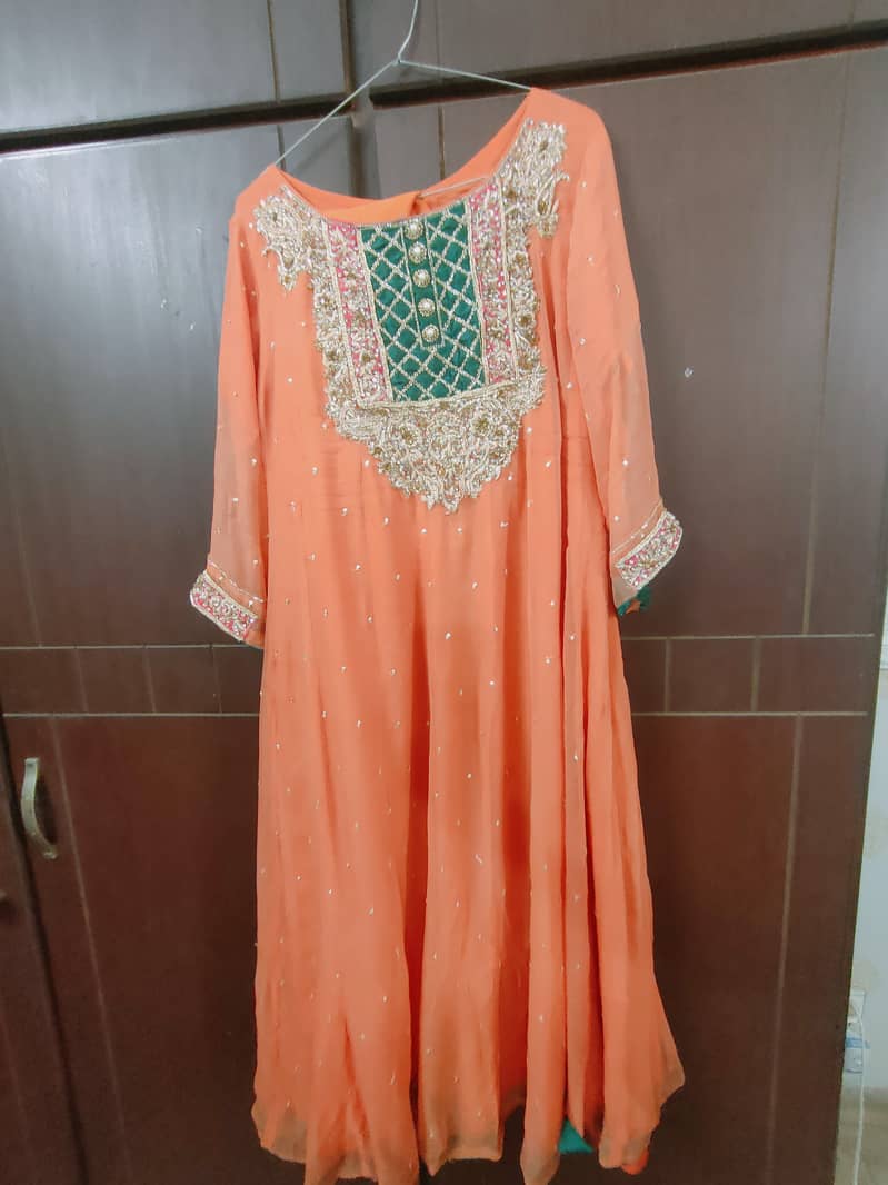 frock wd long length shafoon dress xl size in good condition 3