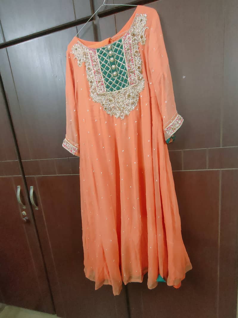 frock wd long length shafoon dress xl size in good condition 5