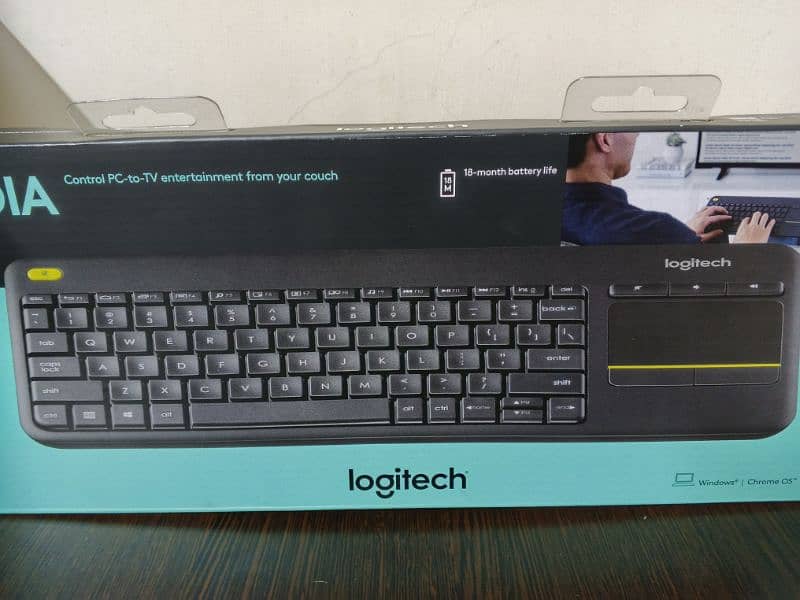 Logitech K400 Plus dual wireless keyboard mouse 1