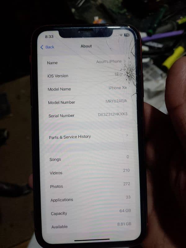 iPhone xr Back Front Crack 3