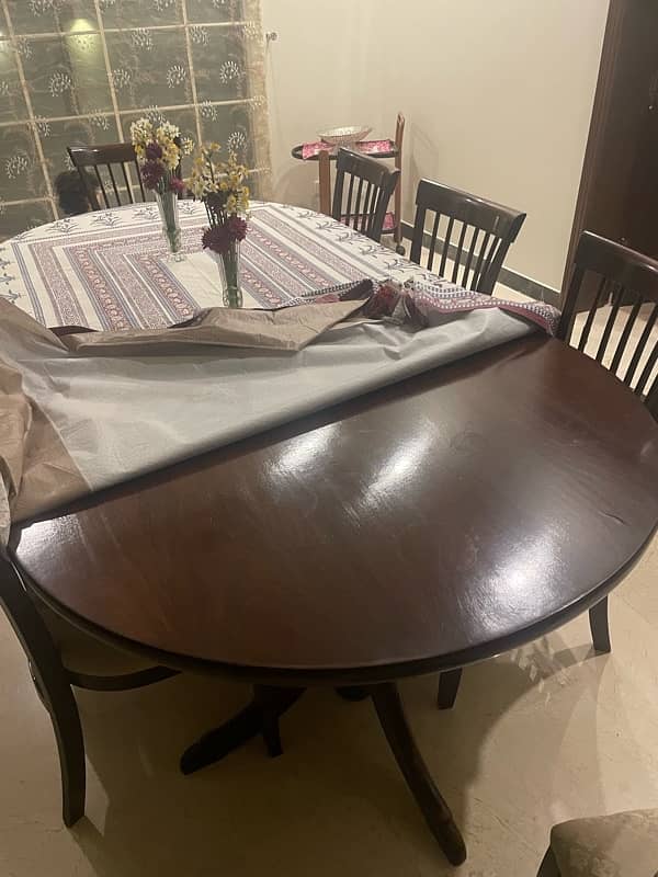 Wooden Dining Table and 8 Dining Chairs 4