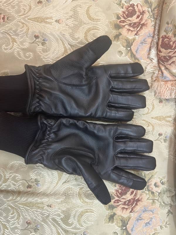 special export quality leather gloves with mobile touch screen 1