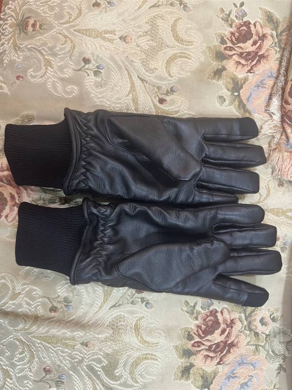 special export quality leather gloves with mobile touch screen 2