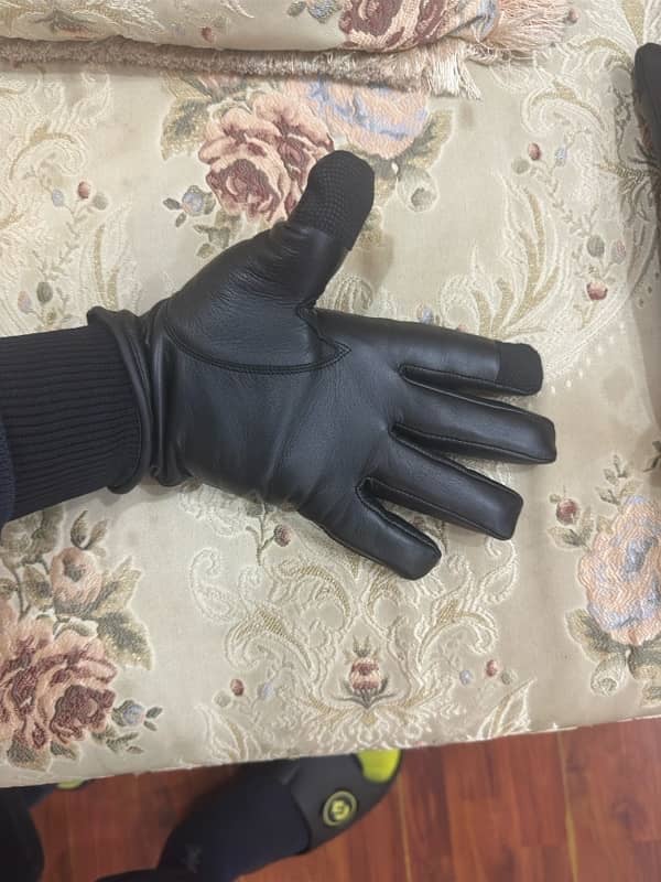 special export quality leather gloves with mobile touch screen 3