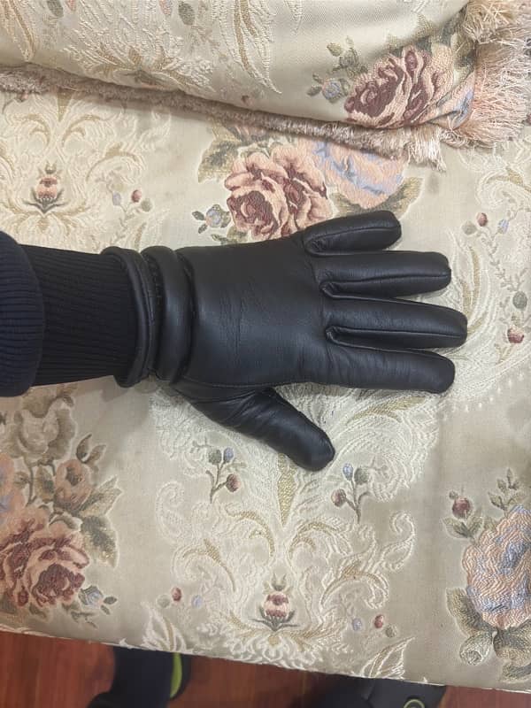 special export quality leather gloves with mobile touch screen 4