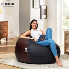 XL leathere Bean Bag Export Quality Filling With Beans