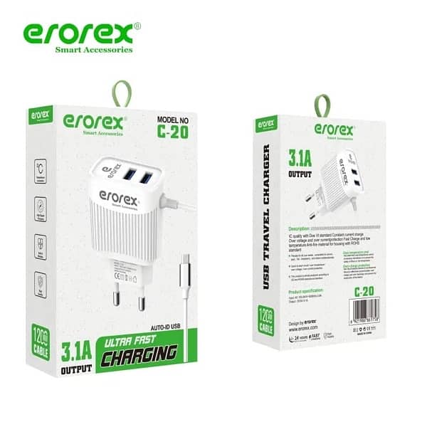 Erorex mobail ultra fast charger 3.4A 1