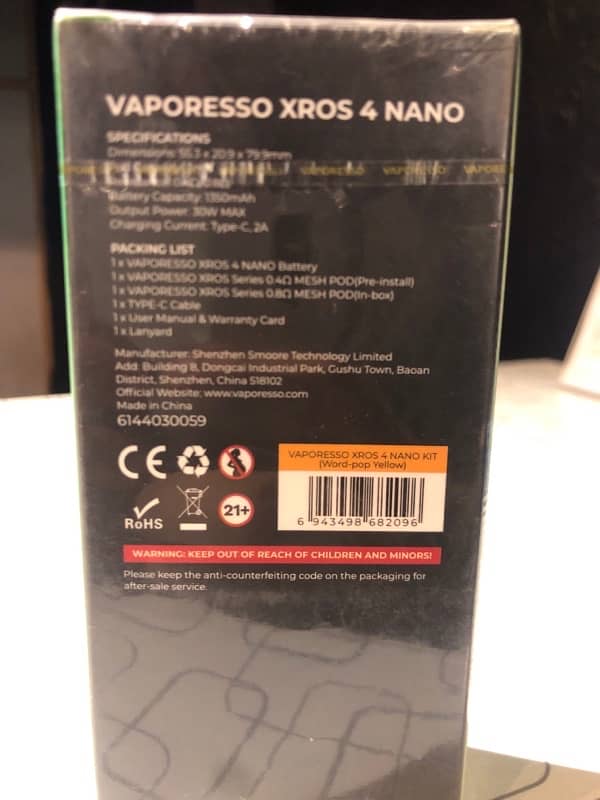 Vapresso Xross 4 nano pod 2