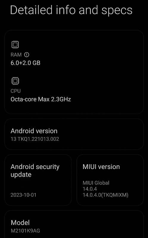 Mi 11 Lite 8/128 Black Colour 0