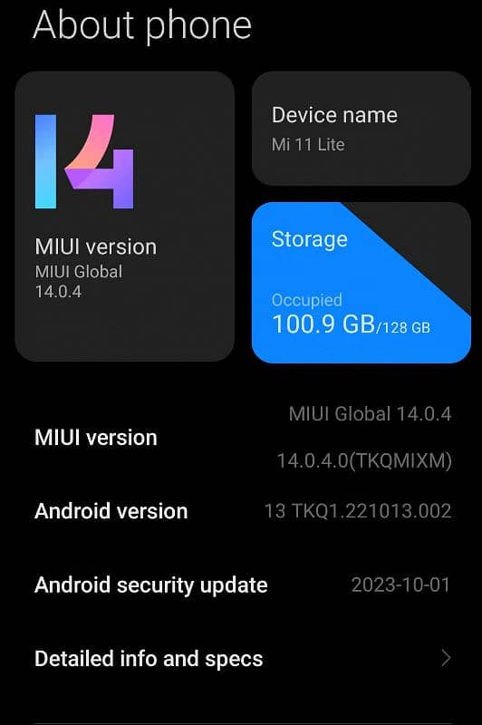 Mi 11 Lite 8/128 Black Colour 1