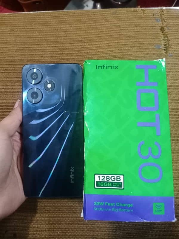 Infinix Hot30 8+8=16/128 GB . 5000Mah battery 8